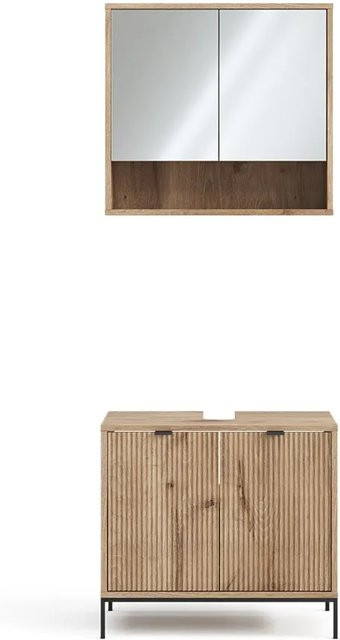 Vicco Badmöbel-Set Eliza in Viking Oak, 2-teiliges modernes Set aus Eiche und MDF - Bild 2