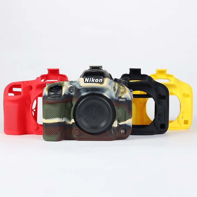 JAOUCAM Silikon-Kameratasche für Nikon D7000 in Gelb und Multicolour, stoßfeste und kratzresistente Schutzhülle - Bild 1