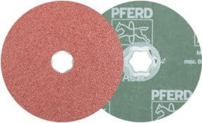 PFERD TOOLS COMBICLICK Korund Fiberscheibe rot Durchmesser: 125 mm für universelle Anwendungen - Bild 1