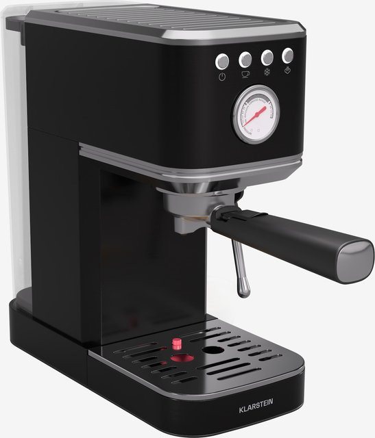 Klarstein SteelPresso Slim Espressomaschine mit Siebträger und Zubehör in Schwarz - Bild 1