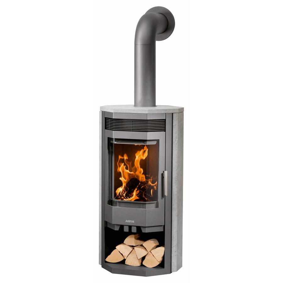 Justus Kaminofen Usedom 7 in Grau mit Specksteinverkleidung und 7 kW Leistung - Bild 2