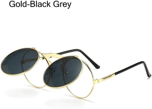Yiran Sonnenbrille, rund, Vollrand, gold, Unisex - Bild 1