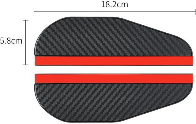 Elberta Auto Rückspiegel Sonnenblende aus Carbon Faser in Schwarz, 2 Stück - Bild 1