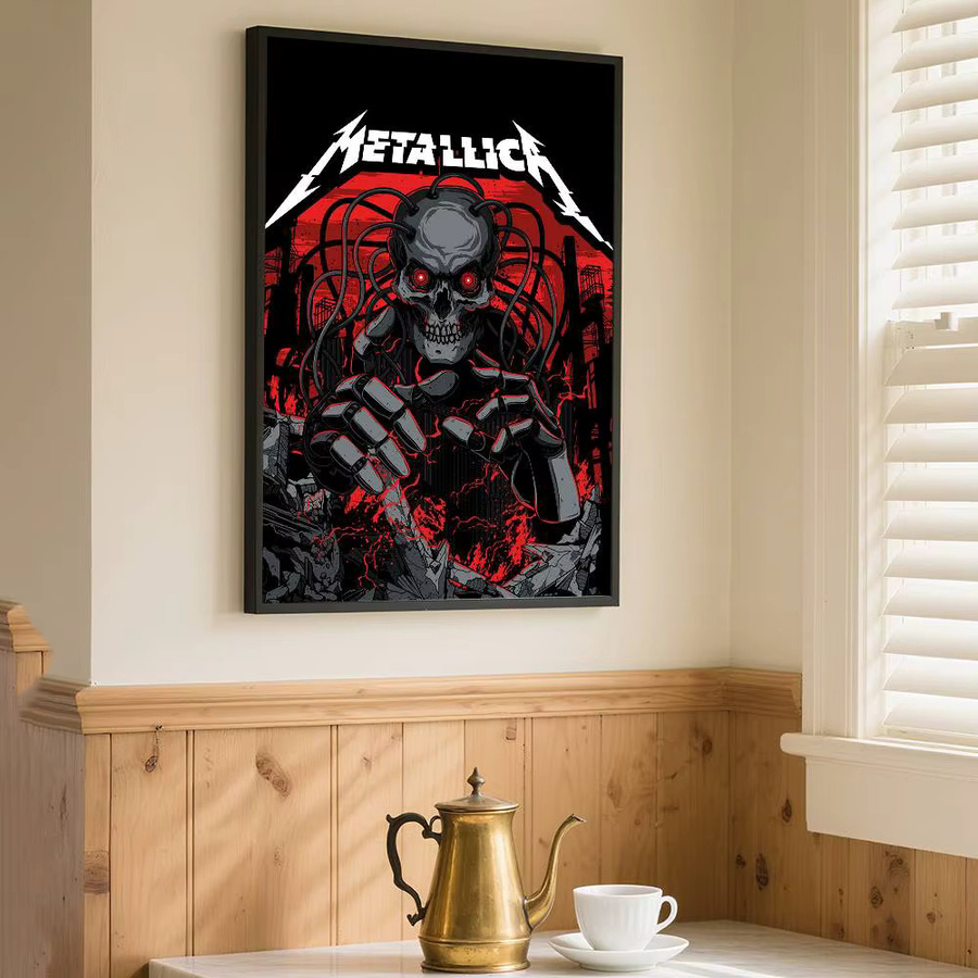 Metallica Poster Kunstdruck im Anime-Stil als Wanddekoration in Multicolour - Bild 6