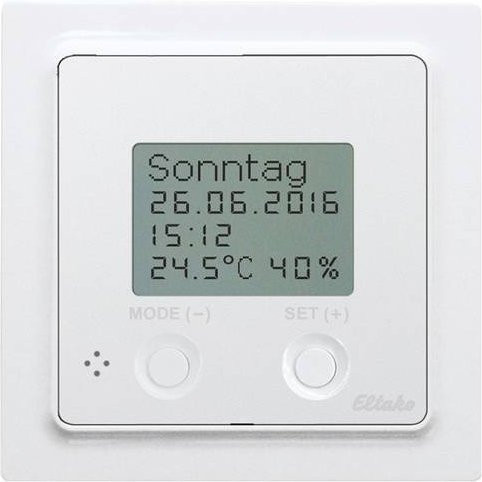 Eltako Funk Hygrostat FUTH55ED/230V-wg in Weiß mit einer Reichweite von bis zu 30 m im Freifeld - Bild 1