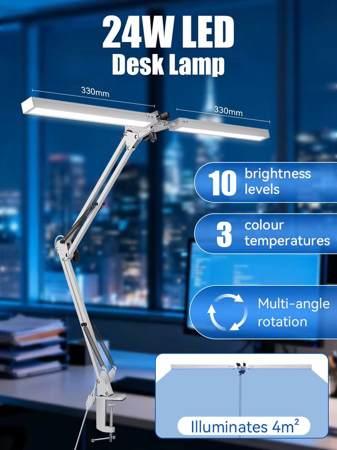 CHENBEN LED Schreibtischlampe mit 360 Grad Winkelverstellung, 3 Farben dimmbar und Fernbedienung, faltbare Leselampe mit Augenschutz - Bild 3