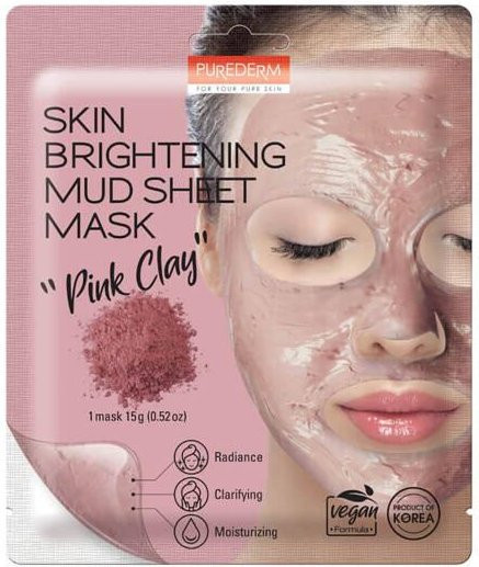 Purederm Skin Brightening Mud Sheet Maske, 15 g, Unisex - Bild 1