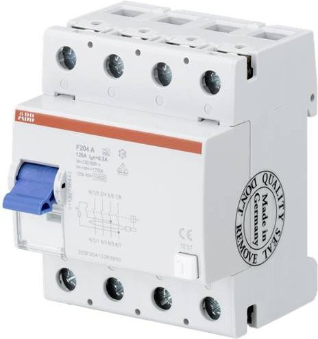 ABB F204A-125/0,1L FI-Schutzschalter 125A 400V in Weiß - Bild 1