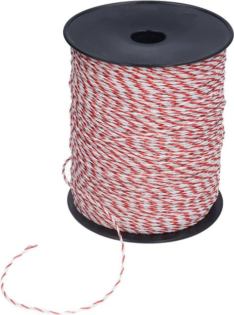 Aimo Elektrozaun-Stromseildraht aus Edelstahl und Kunststoff, Rot, 500 m - Bild 1