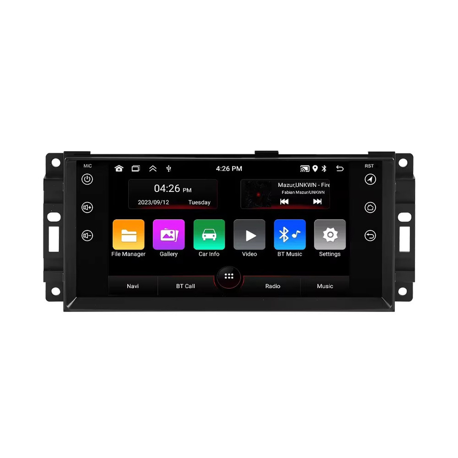 STRONGNAVI Multimedia Player mit 7 Zoll Touchscreen für Jeep Grand Cherokee Liberty Wrangler und Chrysler, Android Auto und Apple CarPlay, Schwarz - Bild 5