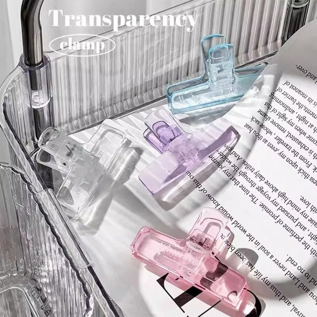Bunte transparente Acryl Binder Clips als praktische Büroklammern und Planer Clips für deine Büroorganisation und den Schulbedarf - Bild 1