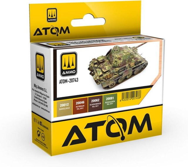 AMMO by MIG Jimenez ATOM 1944-45 German Standard Colors Set, Bunt / Mehrfarbig - Bild 1
