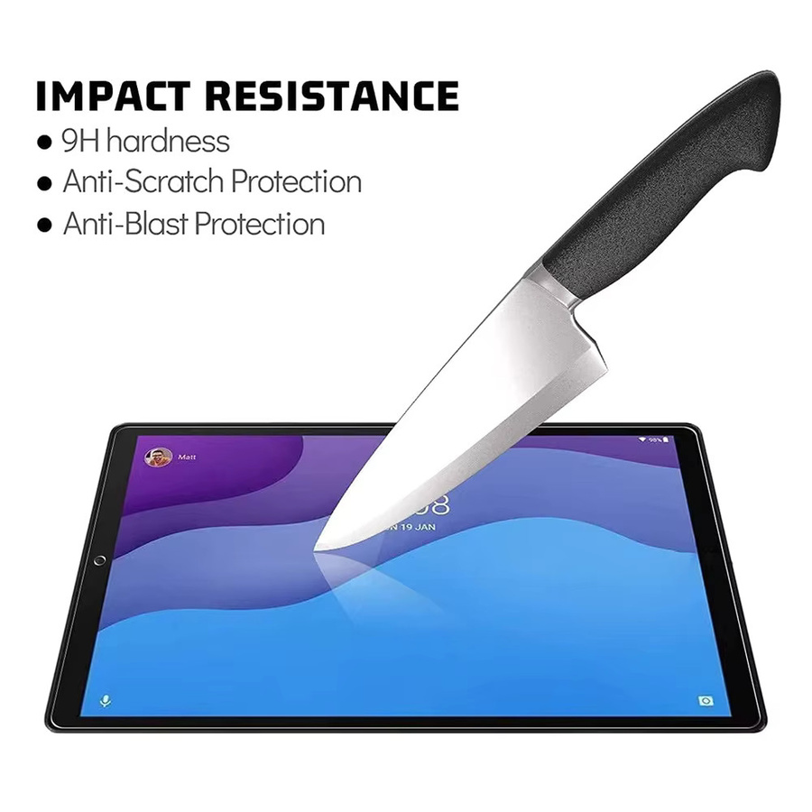 Displayschutzfolie aus Hartglas für Lenovo Tab M10 2. Generation 10,1 Zoll (TB-X306X X306F), transparent - Bild 3