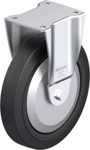 Blickle Stahlblech-Bockrolle BH-POEV 250R-FA in Schwarz-Grau mit 250 mm Rad-Durchmesser und 600 kg Tragfähigkeit - Bild 1