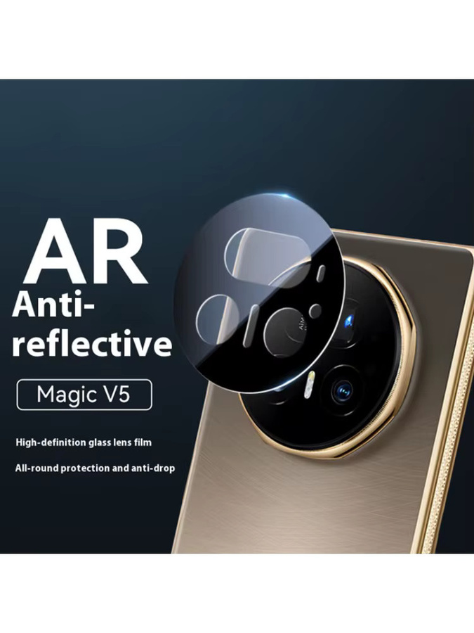 Honor Magic V5 Kamera Objektiv Schutzhülle aus gehärtetem Glas in Schwarz - Bild 4