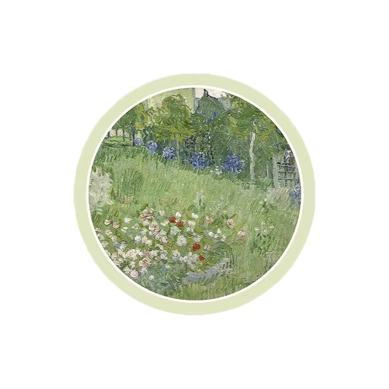 Runder Teppich von facaishu mit floralem Retro-Design in Multicolour, rutschfest, Durchmesser: 80 cm - Bild 2