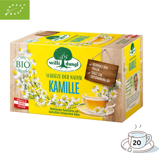 Willi Dungl Bio Kamille, Kräutertee, Teebeutel, 20 Stück - Bild 1