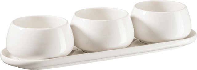 Mäser Snackingset Taya aus Porzellan in Weiß - Bild 1