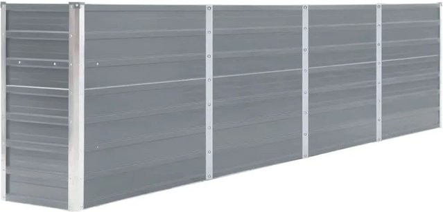 DELUKE Hochbeet OSKAR aus verzinktem Stahl in Grau, B/T/H: 320 x 40 x 77 cm - Bild 1