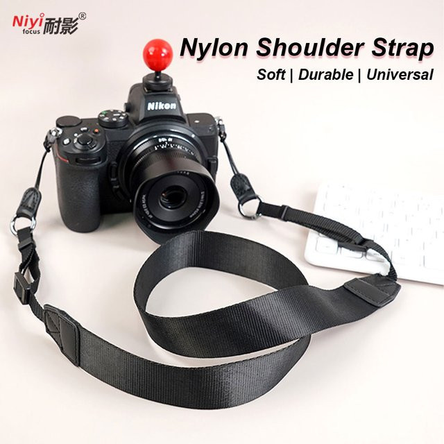 NiYi Focus Universeller Verstellbarer Nylon-Kamera-Schultergurt in Schwarz für DSLR-Kameras und Taschen - Bild 1