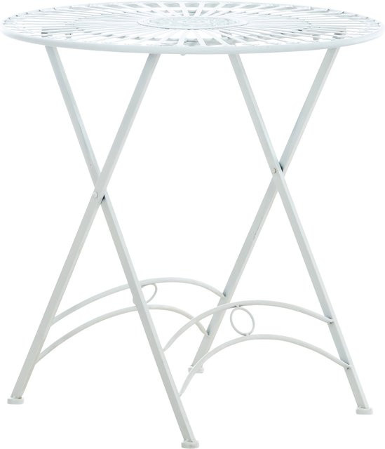 TPFGarden Gartentisch aus Metall in Weiß für Garten, Terrasse und Balkon - Bild 1