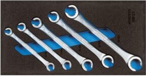 Gedore Doppelringschlüssel-Satz 1500 CT1-400, offen, silber, im Check-Tool-Modul - Bild 1