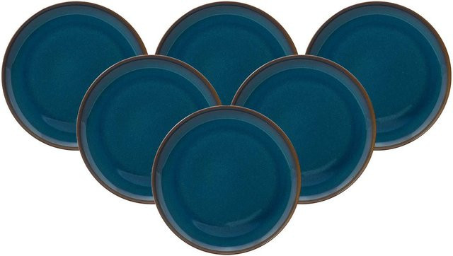 Villeroy & Boch like. Crafted Speiseteller Denim Blau, 6er Set, Durchmesser: 25,9 cm - Bild 1