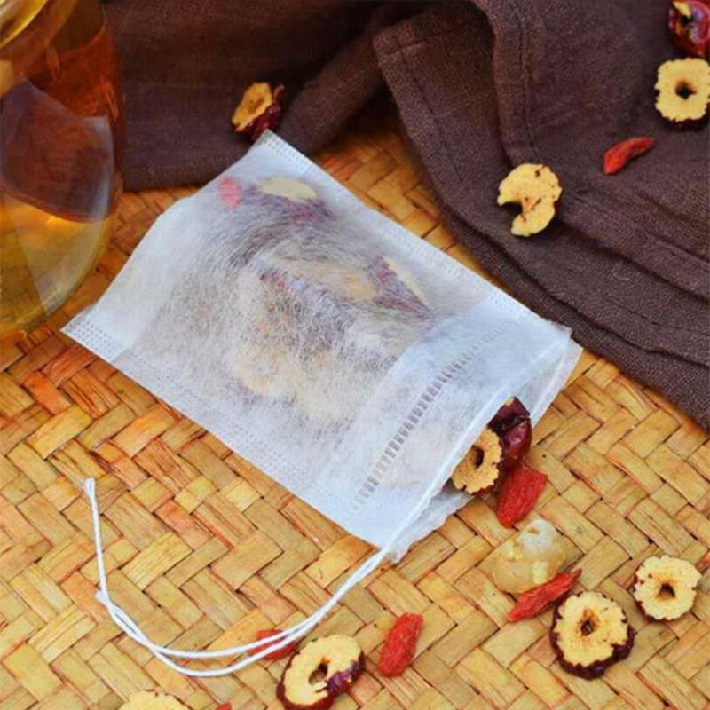 300 leere Teebeutel aus Filterpapier mit Schnur und Heißsiegelung, Weiß, B: 5 cm, H: 7 cm - Bild 9
