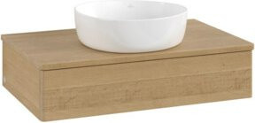 V&B Waschtischunterschrank Antao ohne Frontstruktur in Honey Oak, B/T/H: 80 x 50 x 19 cm - Bild 1