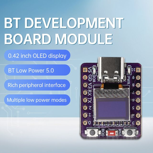 ESP32-C3 OLED-Modul mit 0,42 Zoll Display in Weiß mit WiFi und Bluetooth 5.0 sowie USB-C-Schnittstelle - Bild 1