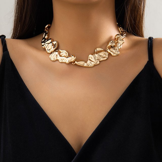 IngeSight.Z Choker Halskette, Metall, Gold, Damen, Vintage - Bild 1
