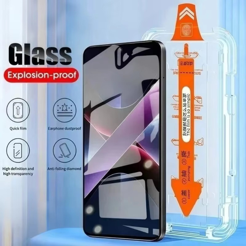 5 Stück Samsung Galaxy A21s Displayschutzfolie aus gehärtetem Glas, transparent, inklusive Installations- und Entfernungs-Kit - Bild 3