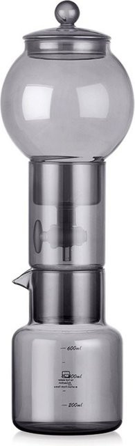 Changxingqiao Kaltbrühkaffeemaschine mit langsamer Tropftechnologie, Eiskaffee-Zubereiter für Zuhause, Grau/Transparent, 600 ml - Bild 1