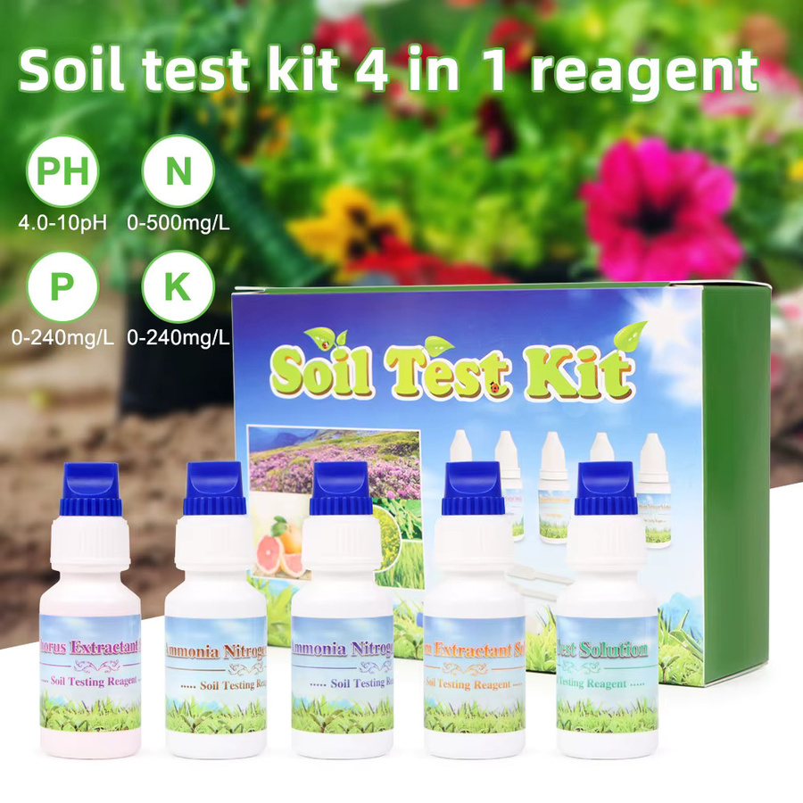 JUANJUAN 4-in-1 Bodenanalyse-Testkit für Garten und Landwirtschaft zur Messung von Stickstoff, Phosphor, Kalium und pH-Wert inklusive Kontrollblatt und Testreagenzien - Bild 3