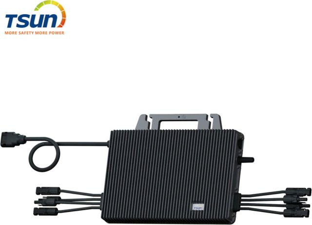 TSUN Tsol-MS2000 Mikro-Wechselrichter für Balkonkraftwerke mit 2000W, IP67 wetterfest, 4 MPPT, Bluetooth und WIFI, Schwarz - Bild 1