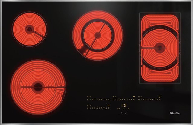 Miele KM 6564 FR Glaskeramikkochfeld in Schwarz und Edelstahl mit App-Steuerung und Smart Home Integration - Bild 1