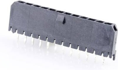 Molex Einbau-Stiftleiste Standard 12-polig in Schwarz und Gold mit 3,00 mm Rastermaß - Bild 1