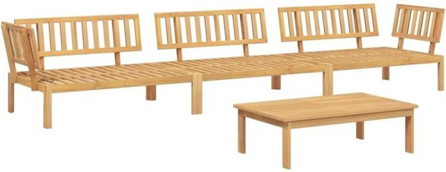 vidaXL 4-teilige Garten-Sofagarnitur aus Akazien-Massivholz in Braun - Bild 1