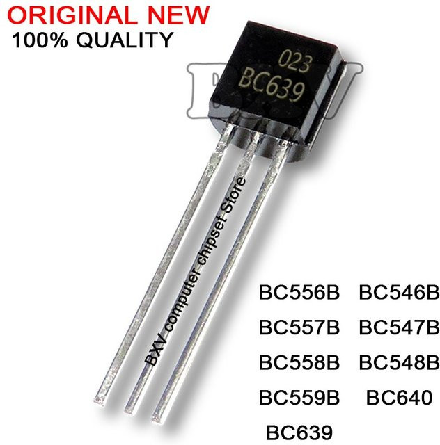 100 Stück Inline-Trioden Transistoren BC639 BC640 BC546B BC547B BC548B BC556B BC557B BC558B BC559B im TO-92 Gehäuse, Schwarz, 0,1 A IC - Bild 1