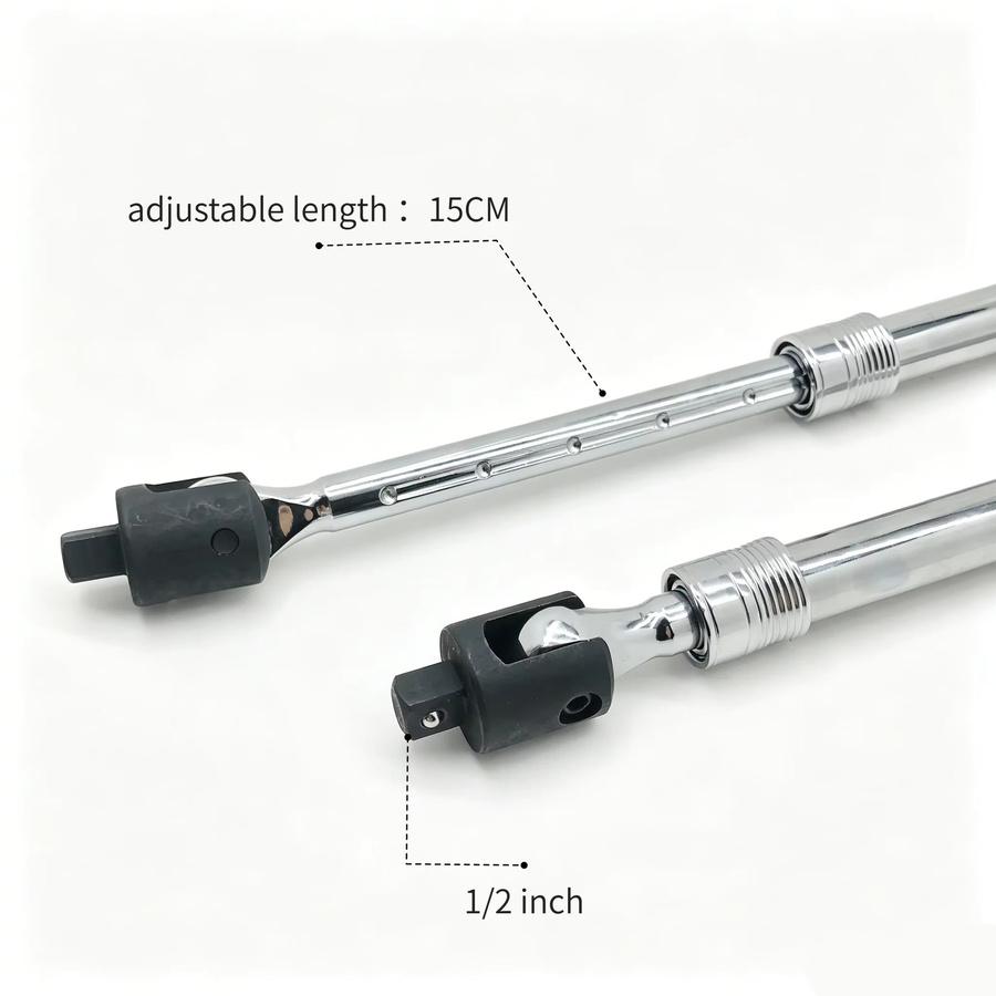 MacWork Teleskop-Drehmomentschlüssel mit 1/2 Zoll Antrieb in Silber für Autoreparaturen - Bild 2