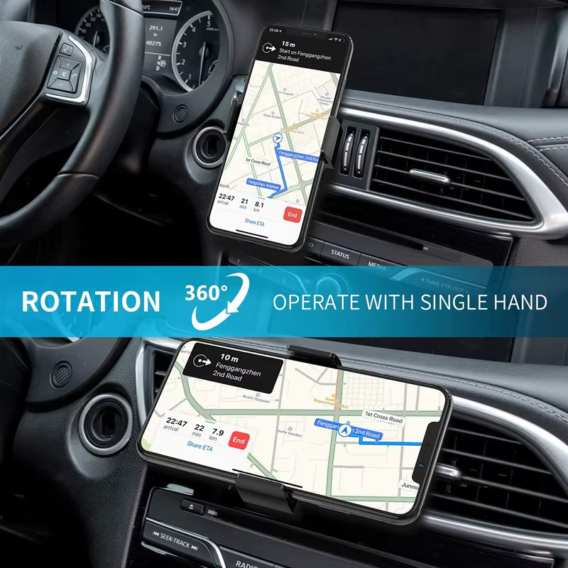 TONGDAYTECH Universal Auto Telefon Halterung für iPhone und Smartphones, Clip für Lüftungsschlitze, Schwarz - Bild 6