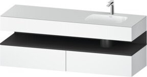 Duravit Einbauwaschtisch-Möbel-Set Qatego in Grau und Weiß, B/T/H: 160 x 50 x 60 cm - Bild 1