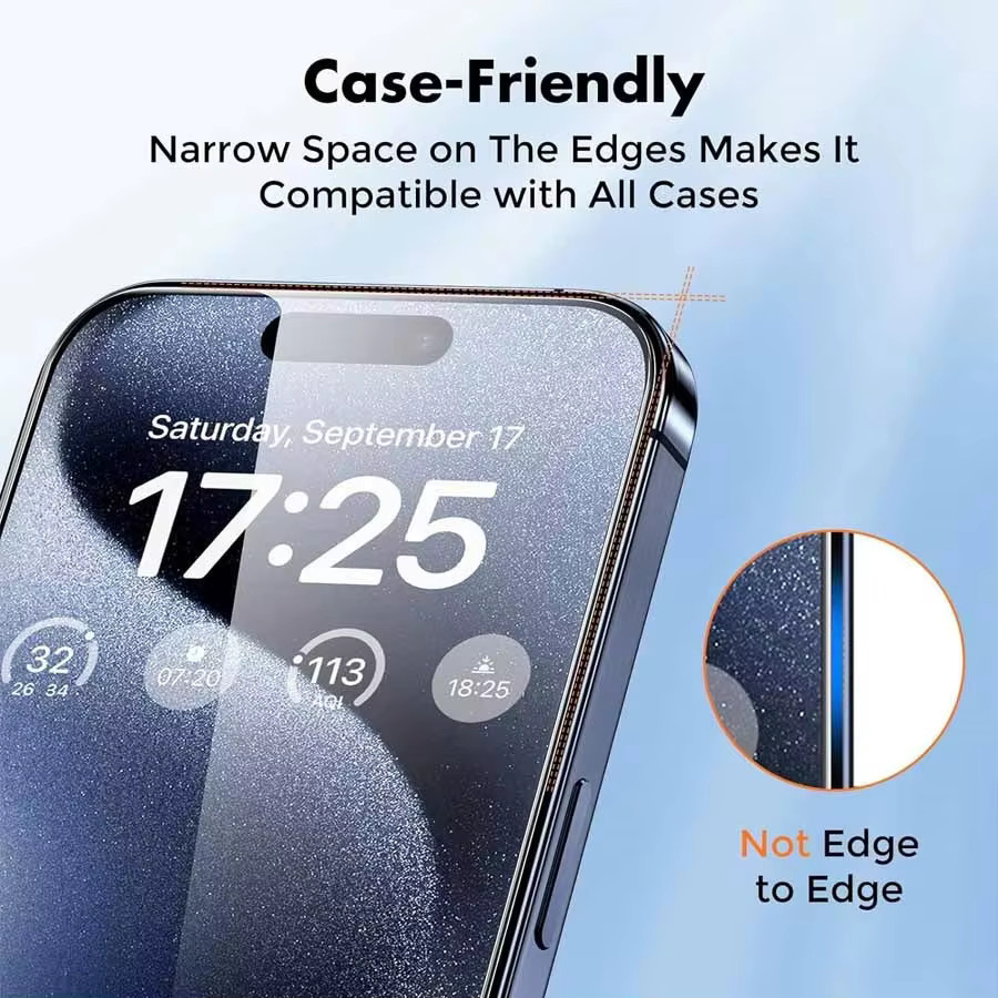 6 in 1 Displayschutzset aus gehärtetem Glas für iPhone 11 bis iPhone 17 inklusive Kamerafolie, transparent - Bild 2
