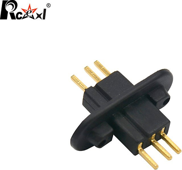Rcexl Dans 3-Pin-Stecker mit Halterung und Drahtkabel in Schwarz für RC-Spielzeugmodelle, ESC und Batteriezubehör - Bild 1