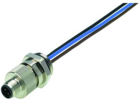 Weidmüller Sensor-Aktor-Einbausteckverbinder M12 Buchse gerade, 4 Polzahl, silber, Edelstahl - Bild 1