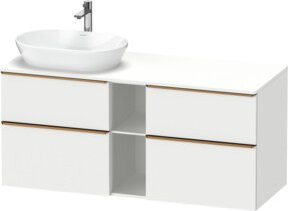 Duravit Waschtischunterschrank D-Neo Wandhängend in Weiß und Holz, B/T: 140 x 55 cm - Bild 1