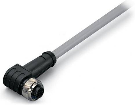 WAGO Sensor-Aktor-Datensteckverbinder 756-3102/040-200 konfektioniert M8 Buchse gewinkelt grau 20,00 m 4-polig - Bild 1