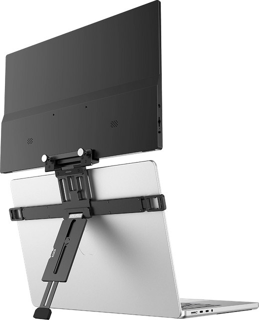 UPERFECT UStand Air Floating Stacked Portable Monitor Stand in Schwarz, verstellbare Aluminium-Klemmhalterung für Laptop, Desktop und Tablet zur flexiblen Dual-Screen-Konfiguration - Bild 1
