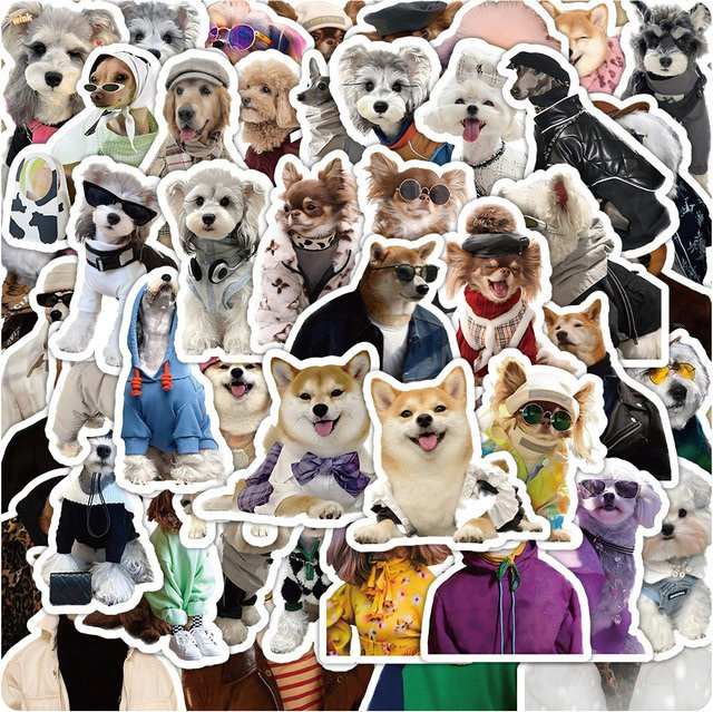 Charile Tier-Hunde-Graffiti-Aufkleber, 10/30/60 Stück, Wasserfeste Cartoon-Sticker - Bild 1