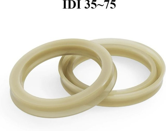 ANJI Polyurethan-Hydrauliköldichtungsring der IDI-Serie, Wellendichtung für Kolbenstangen, Farbe: Beige, Innendurchmesser: 35 mm bis 75 mm - Bild 1